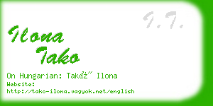 ilona tako business card